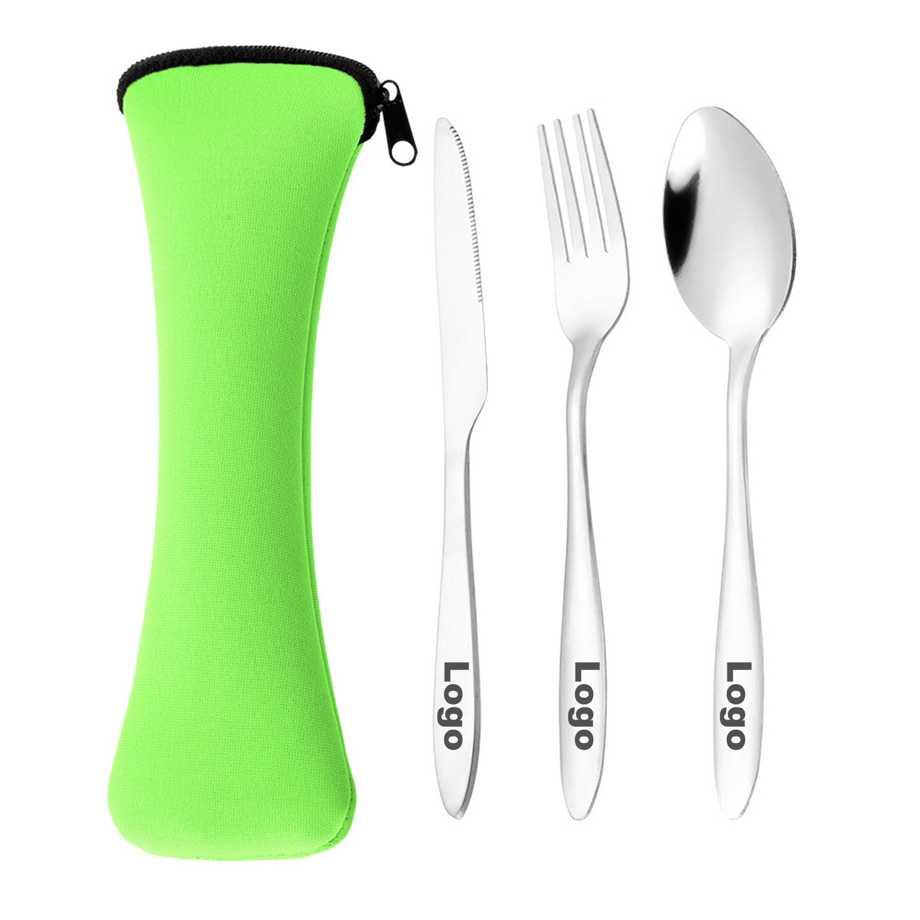 3 Pieces Stainless Steel Camping Cutlery Set 2