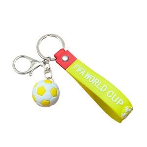 World Cup Football PVC Keychain With Key Ring Design 14