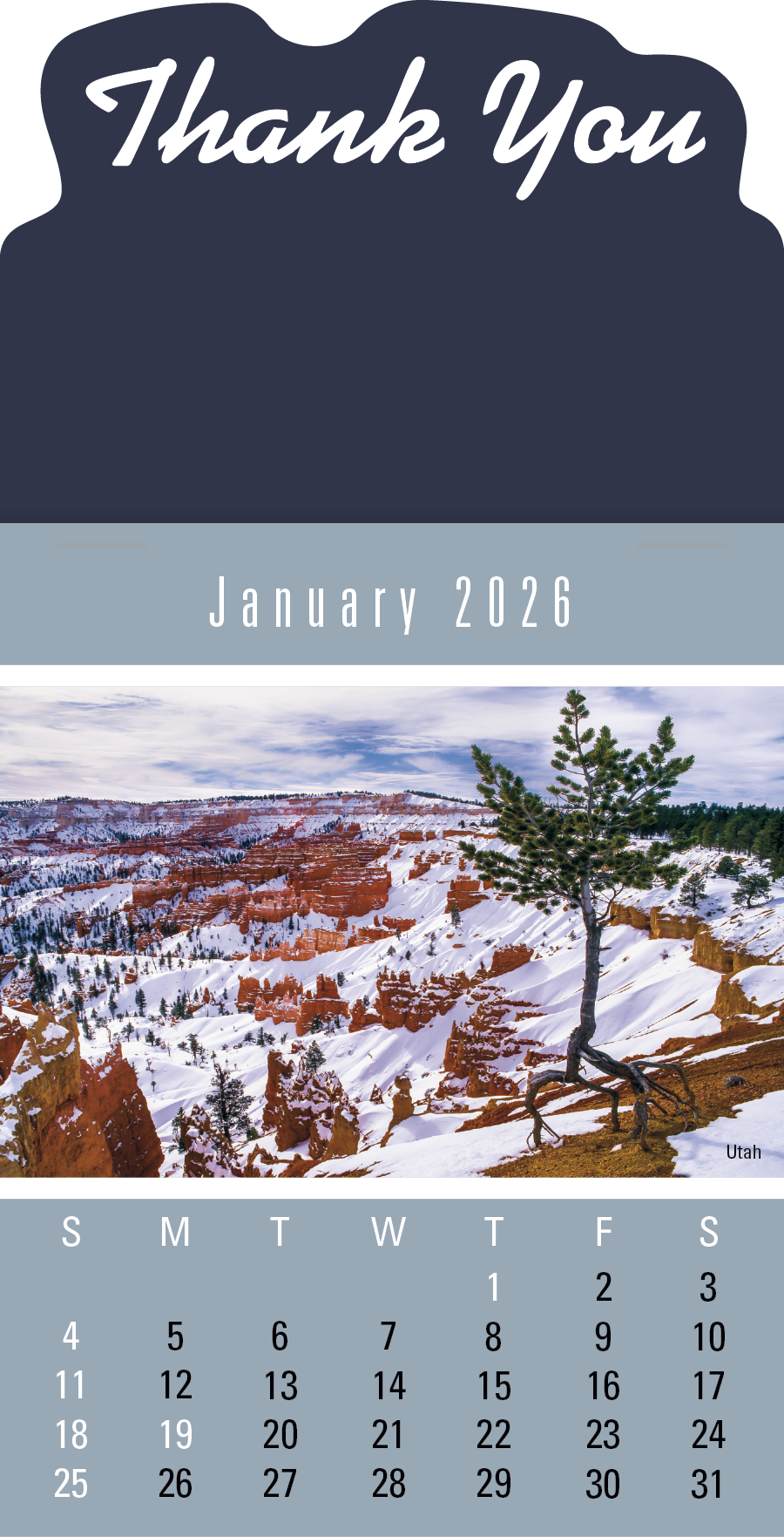 Press-N-Stick Scenic Calendar