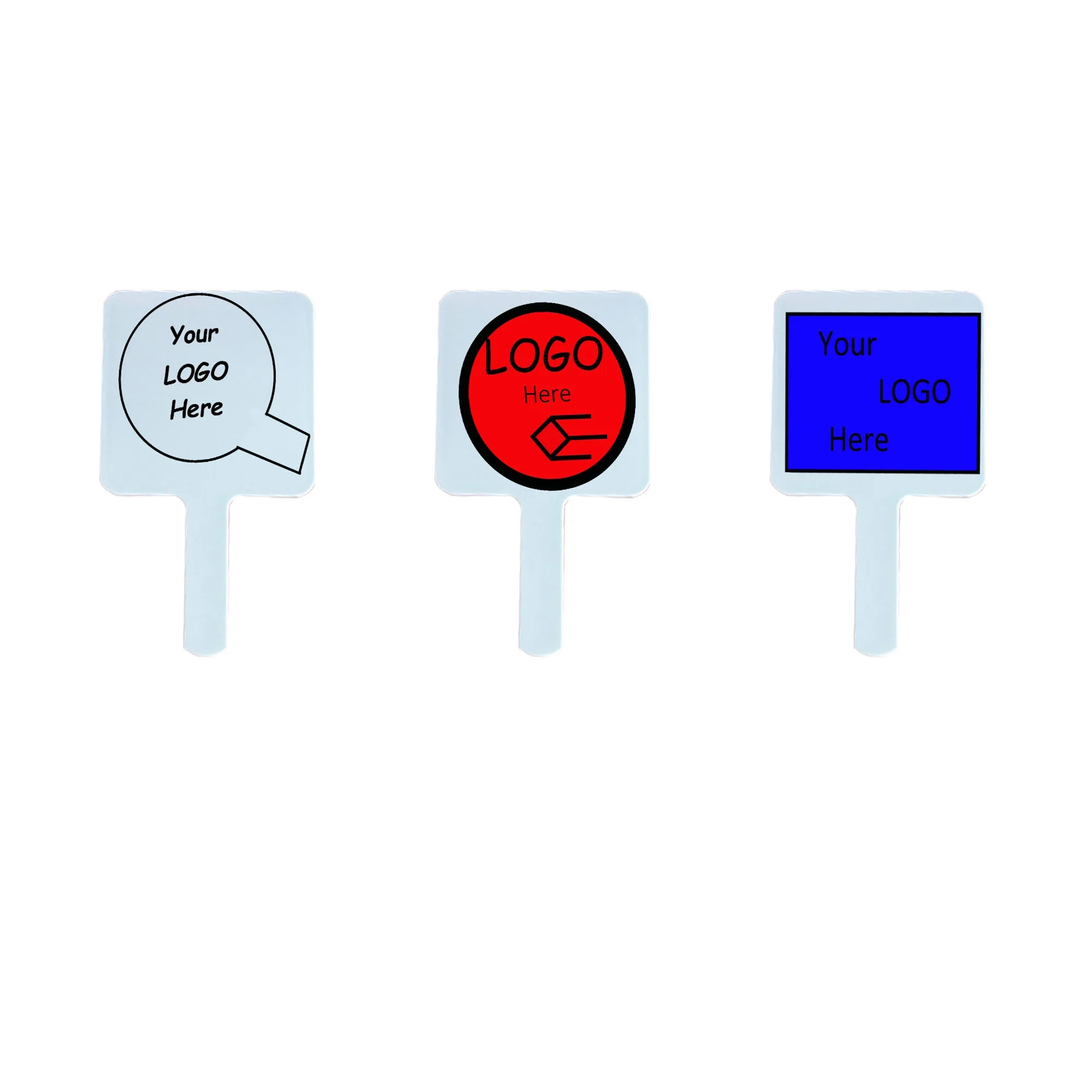 Silkscreen Plastic Handheld Make-up Mirror 2
