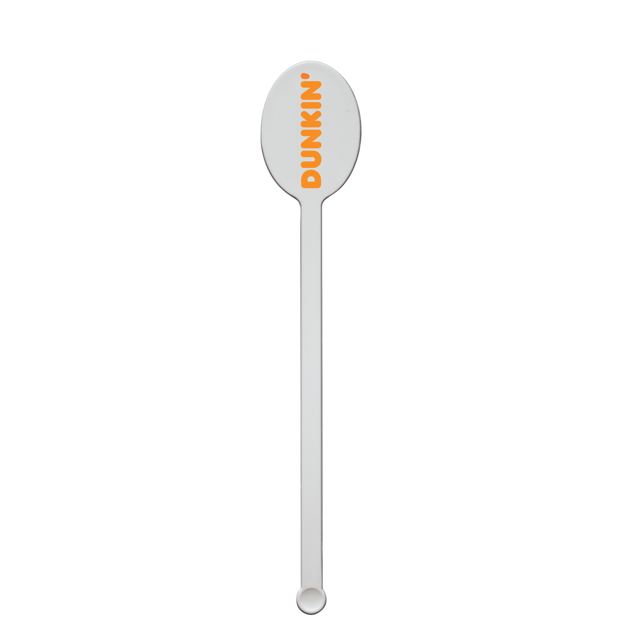 Plastic Drink Stirrer 6.000" Upright Oval White Tradition Print 2