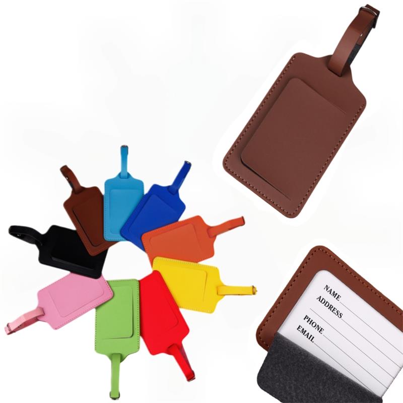 PU Leather Luggage Tag W/ Open Window 8