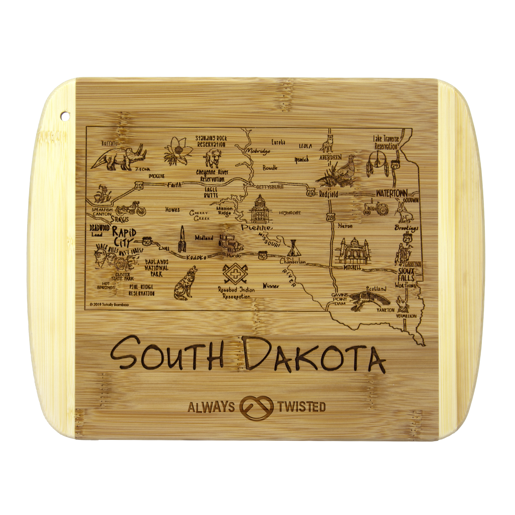 A Slice of Life South Dakota Serving & Cutting Board