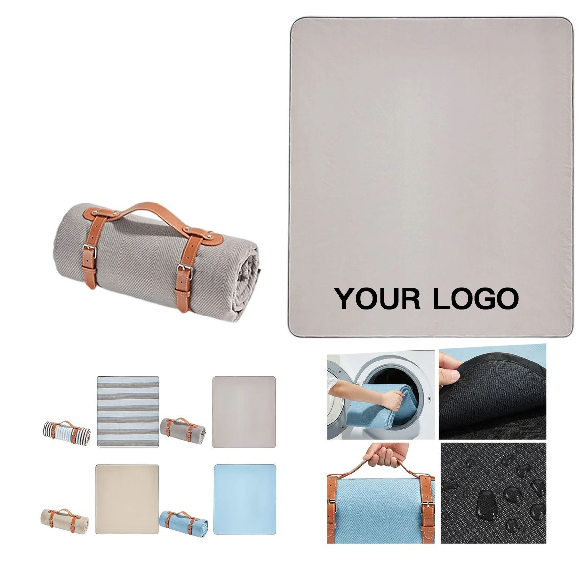 Portable Foldable Picnic Mat with Carry Strap 4