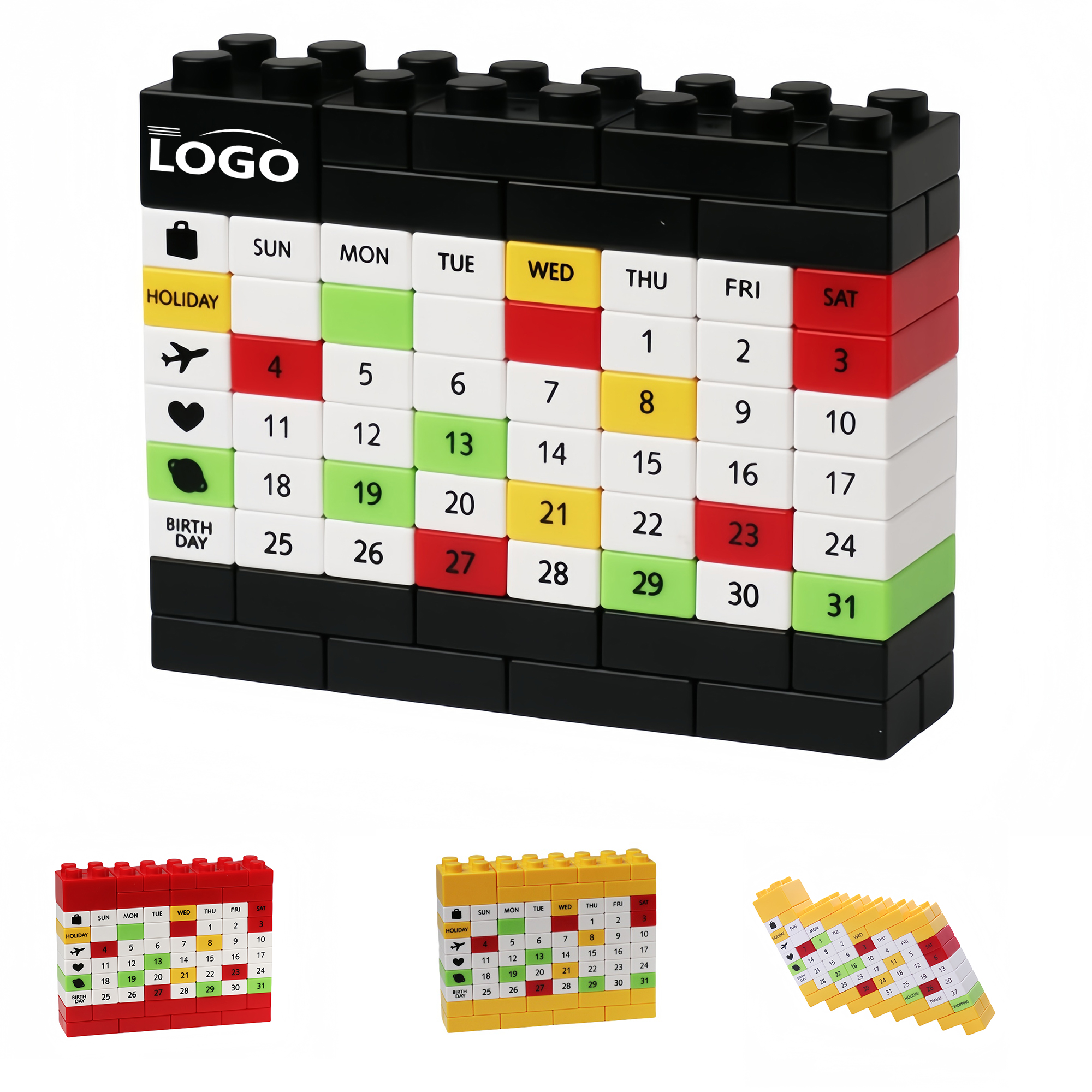 Eco-Friendly Reusable Block Perpetual Calendar 1