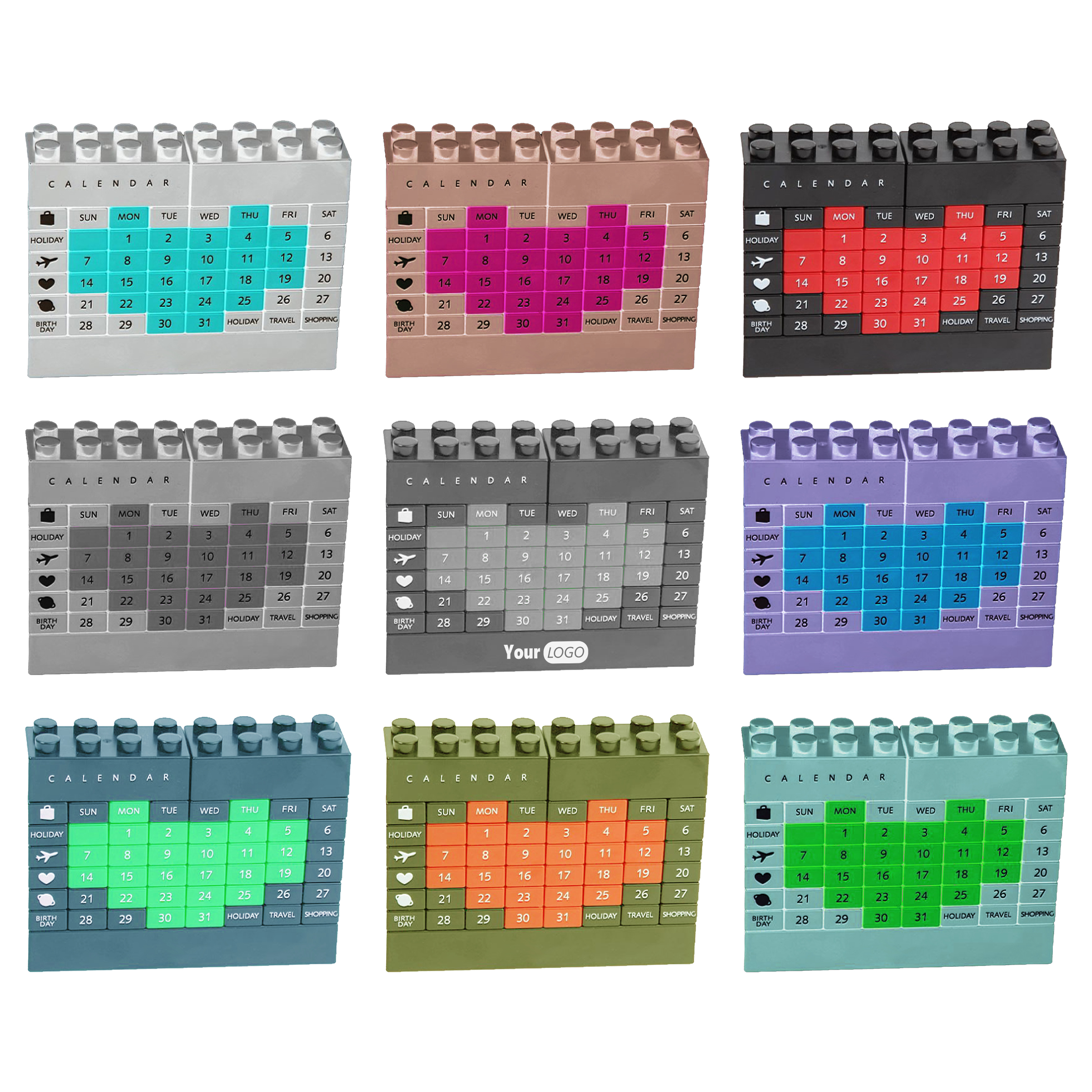 Plastic Creative Modular Block Calendar 1