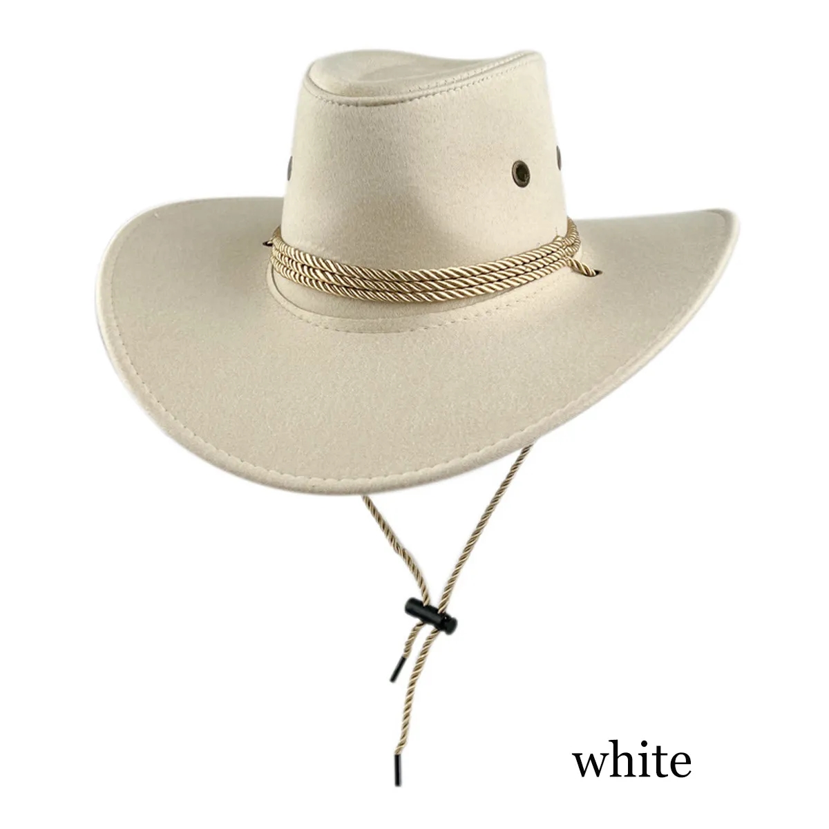 Fashion National Retro Drawstring Jazz Western cowboy hat 2