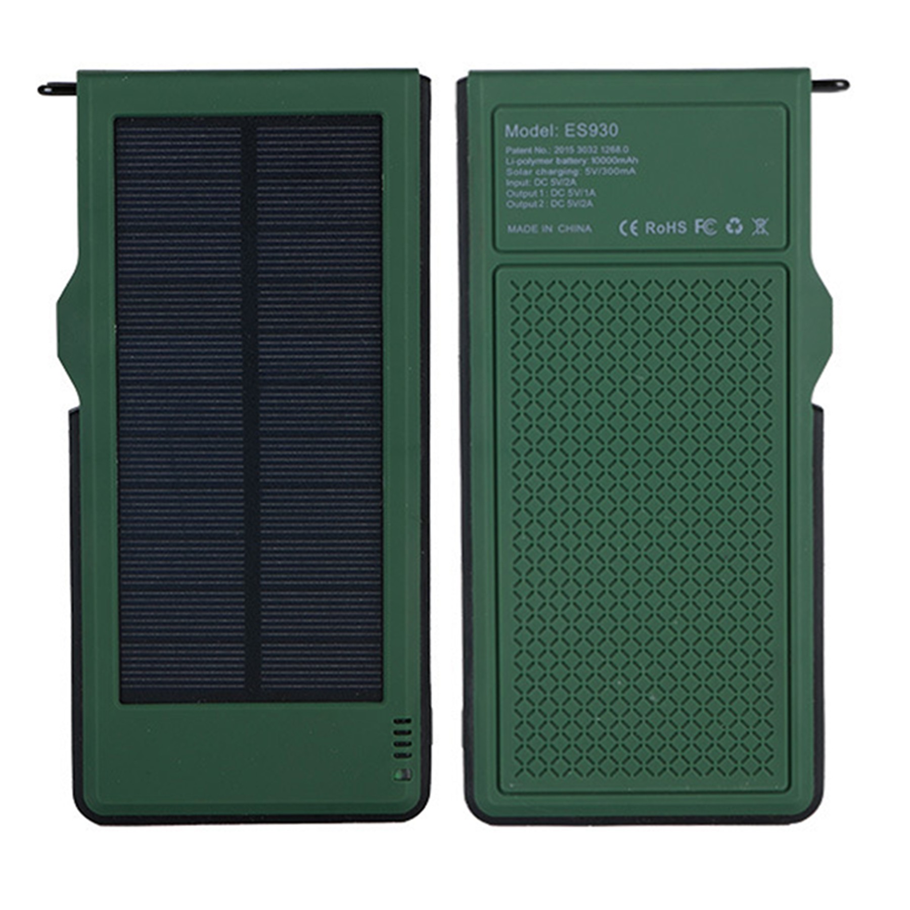 10000Mah Solar Power Bank Flashlight W/Carabiner 4
