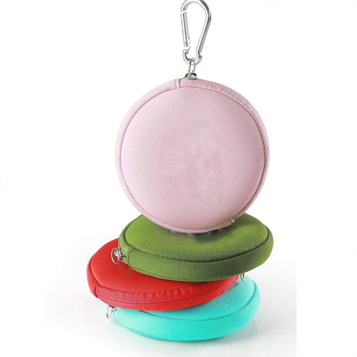 Neoprene Zipper Pouch Keychain w/ Silver Split-Ring 4