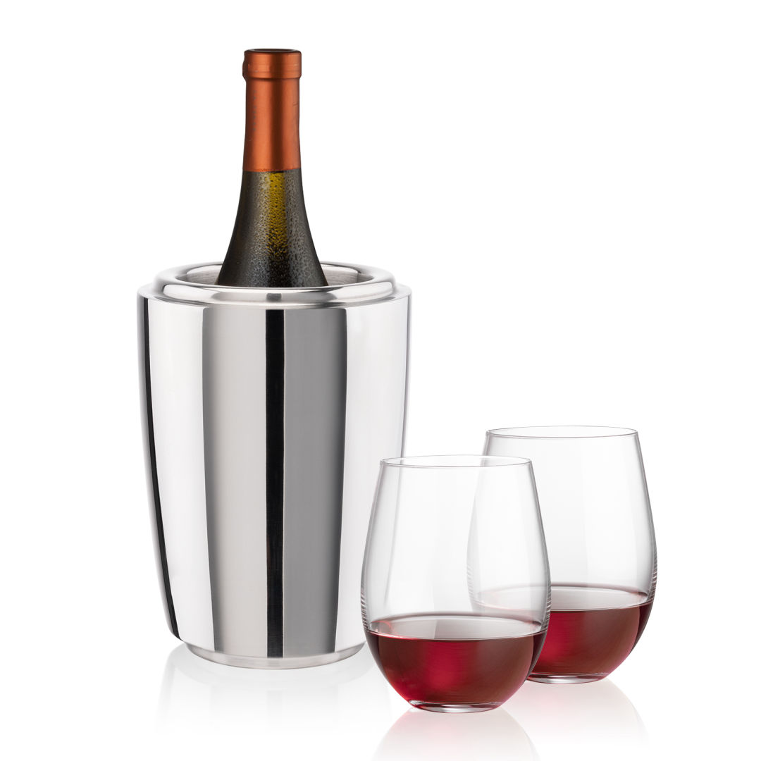 Pescara Wine Cooler & Redmond Stemless Wine Set 5