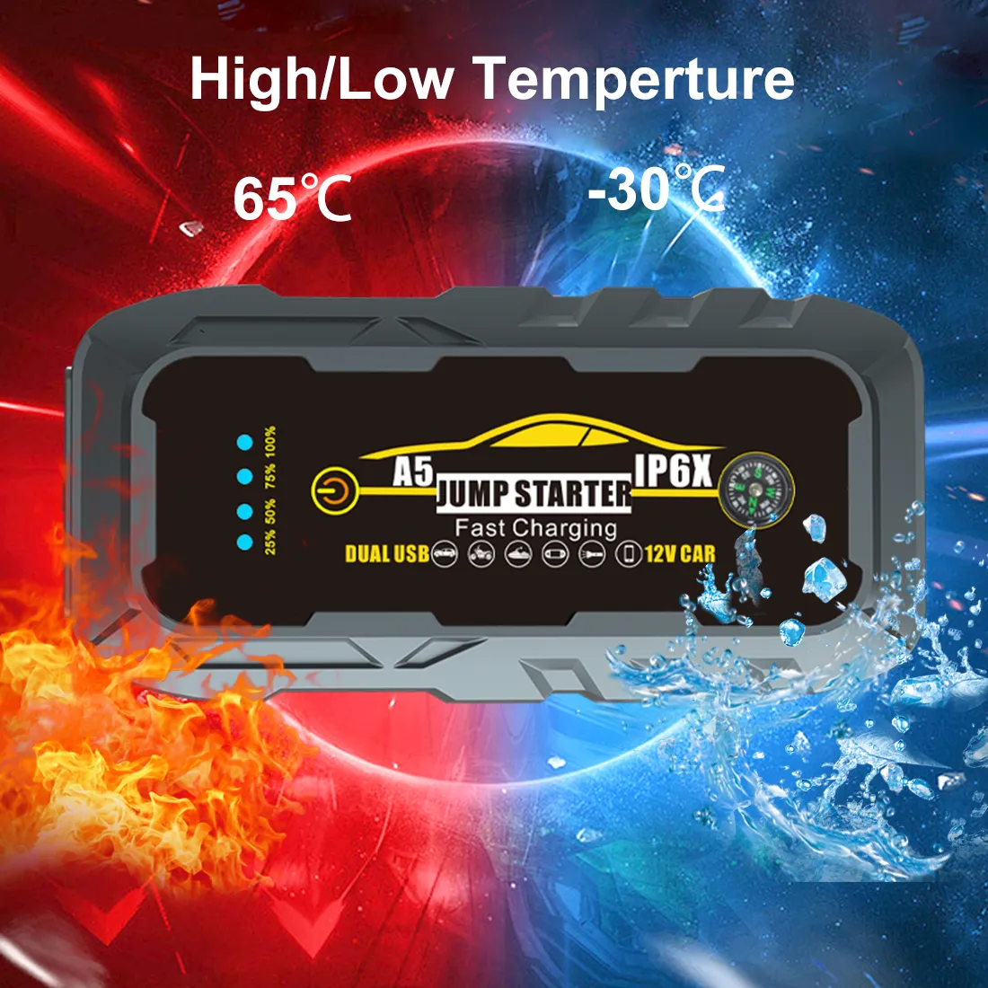 Portable Jump Starter Power Bank Emergency Car Battery Boost 7