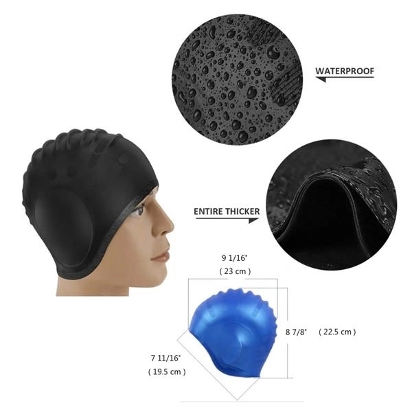 Waterproof Silicone Bathing Swimming Cap 3