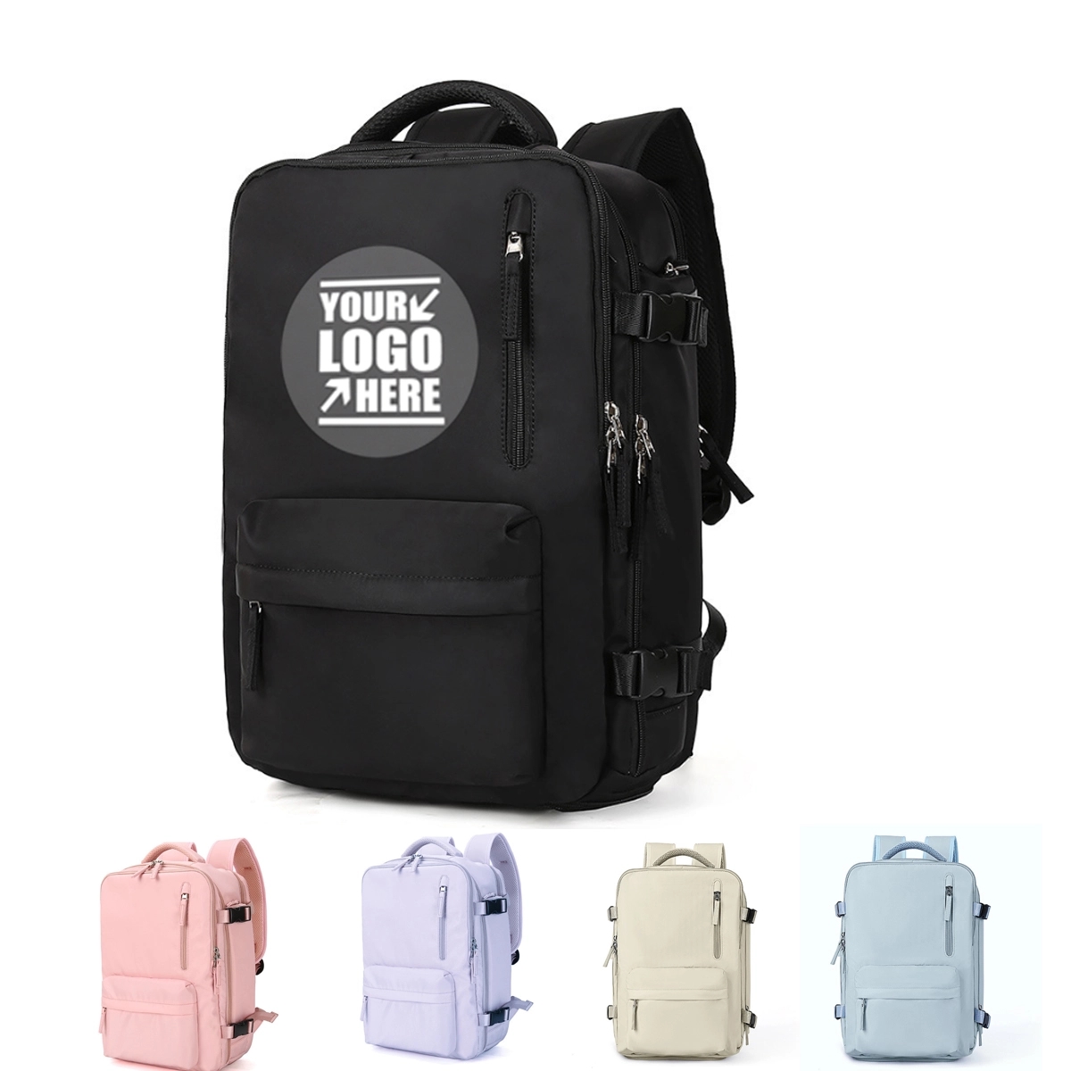 Custom Large USB Charging Port Shoes Compartment Backpack 4