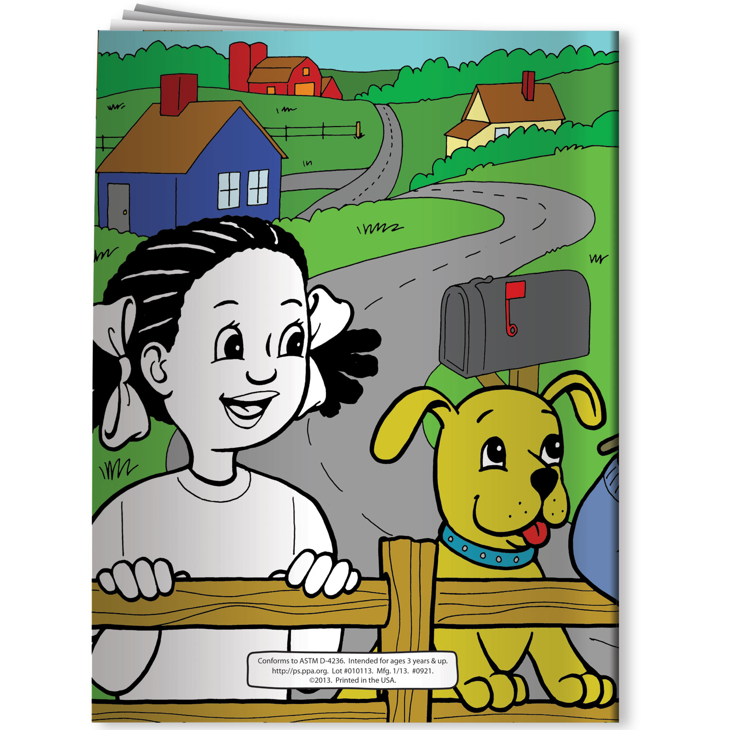 Combo Pack - CB1066 Coloring Book & 4-Pack of Crayons (Imprinted) in a Poly Bag 3