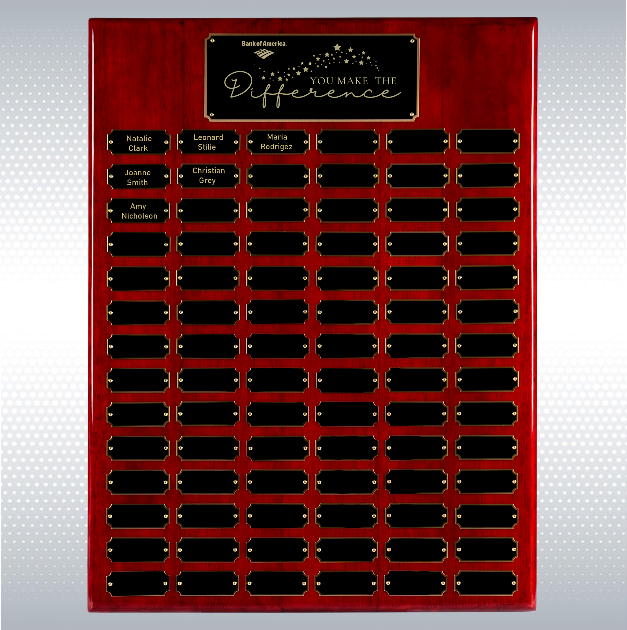 Rosewood Piano Finish 84 Plate Perpetual Plaque (18" x 24") 4
