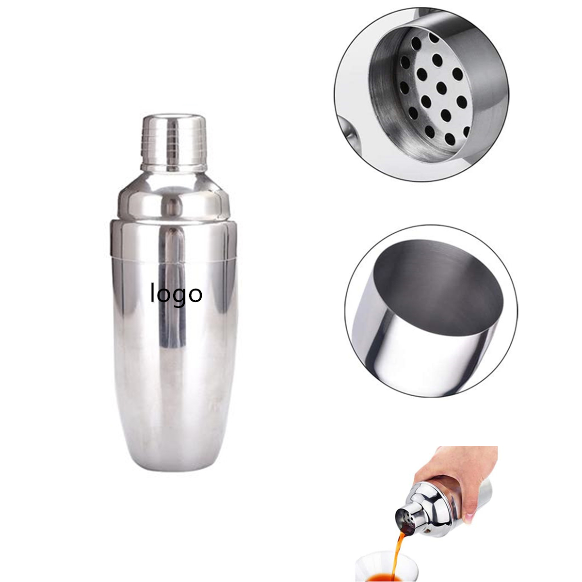 12Oz Stainless Steel Cocktail Shaker Kit 2