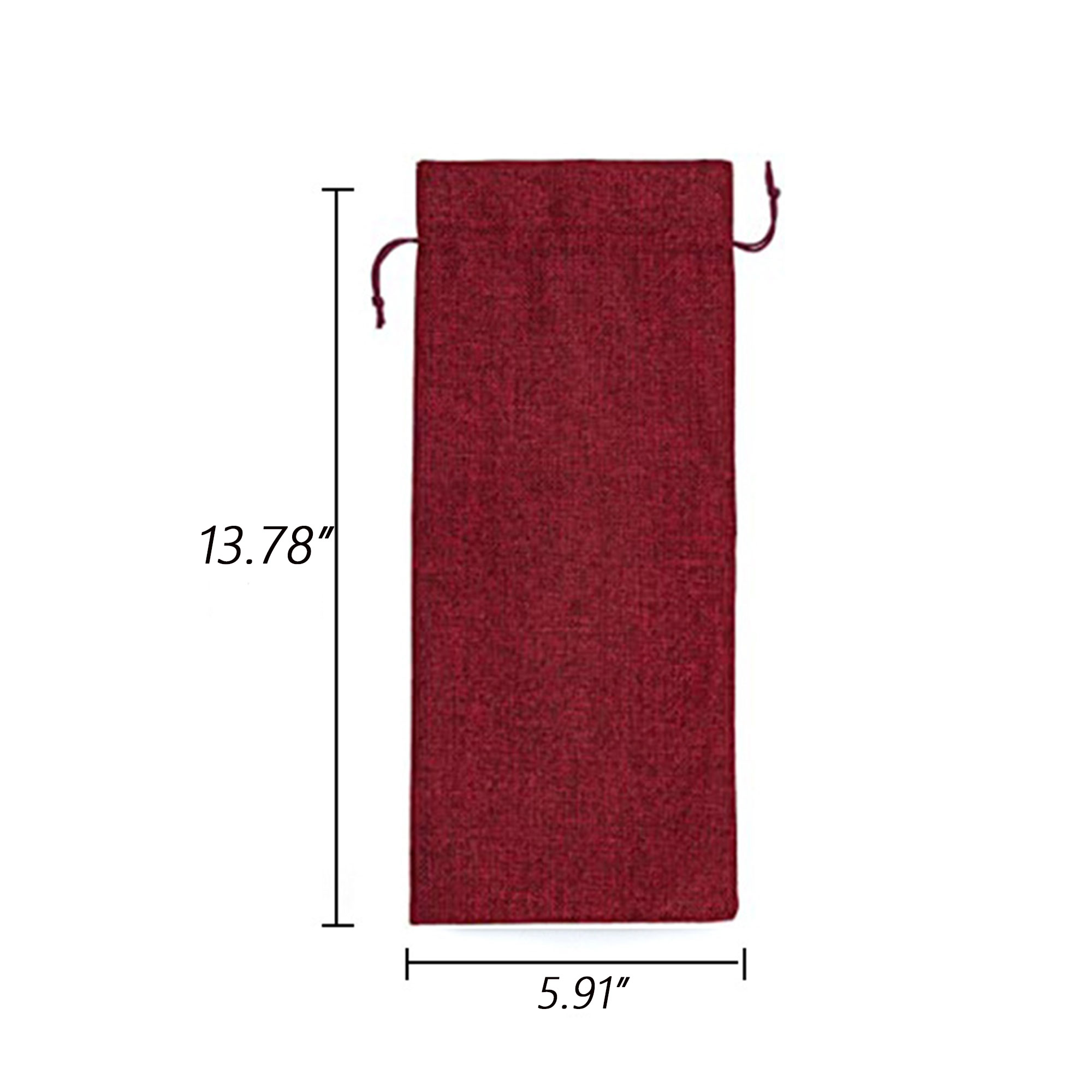 Christmas Burlap Linen Wine Bags 2