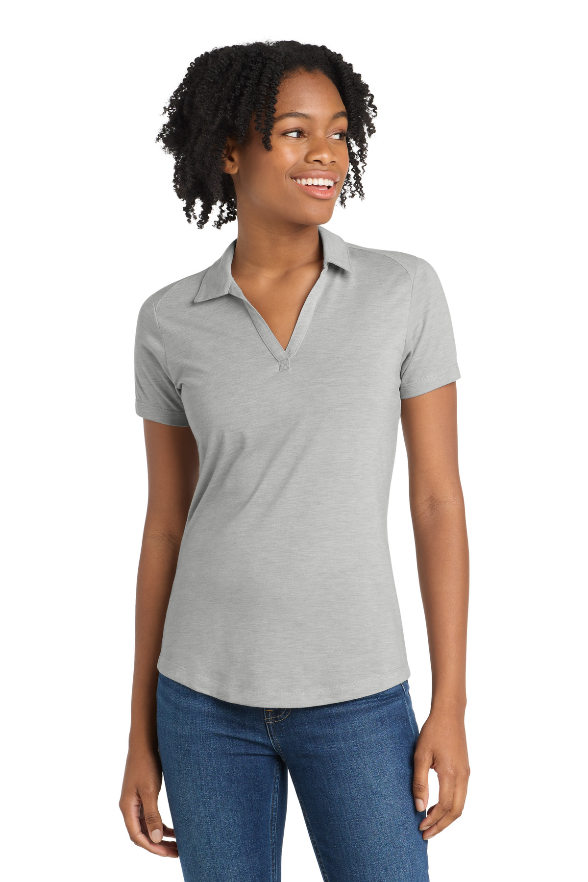 Sport-Tek Women's PosiCharge Tri-Blend Wicking Polo. LST405 22