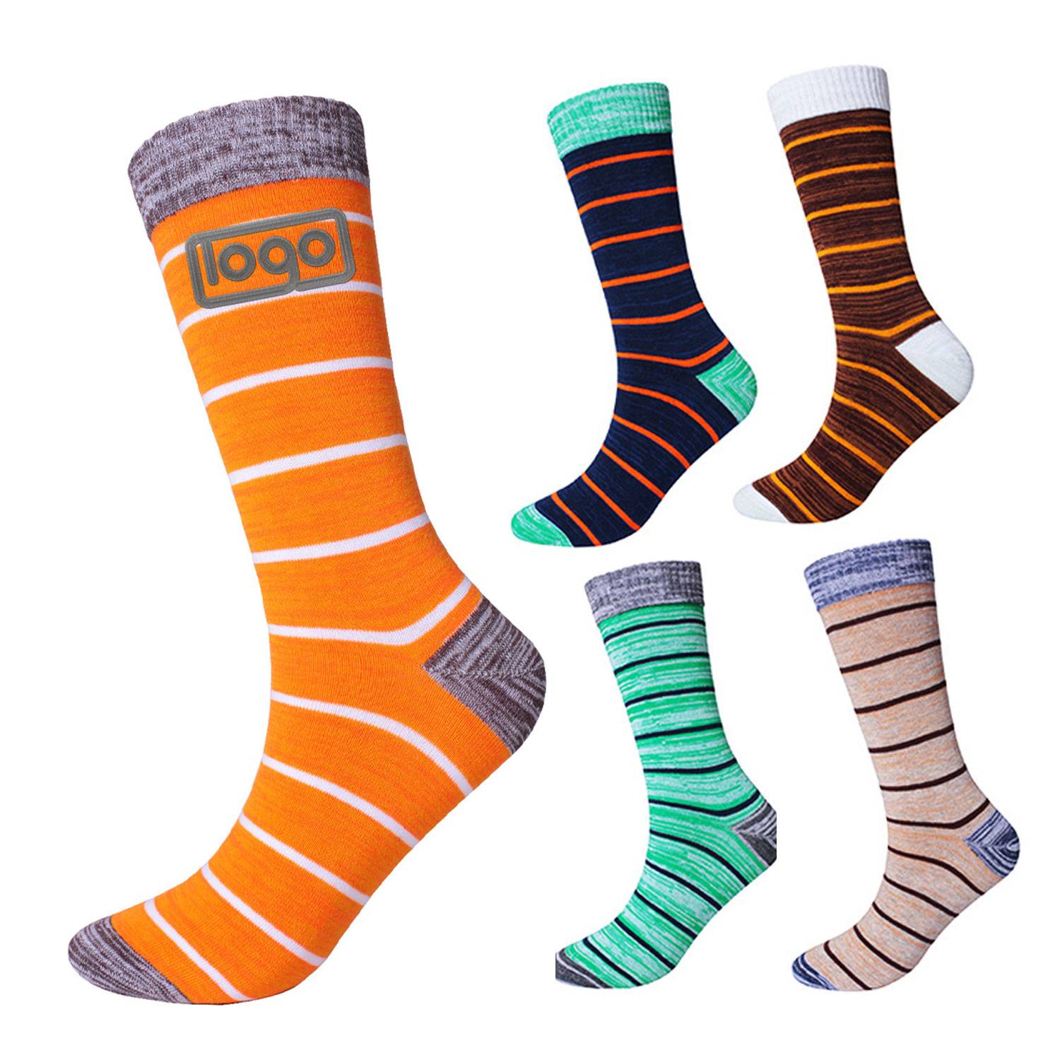 Cotton Knee-High Striped Socks 3