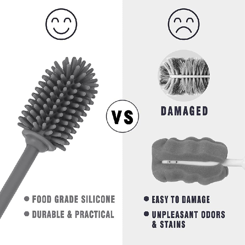 12'' Silicone Bottle Cleaning Brush with Long Handle 4