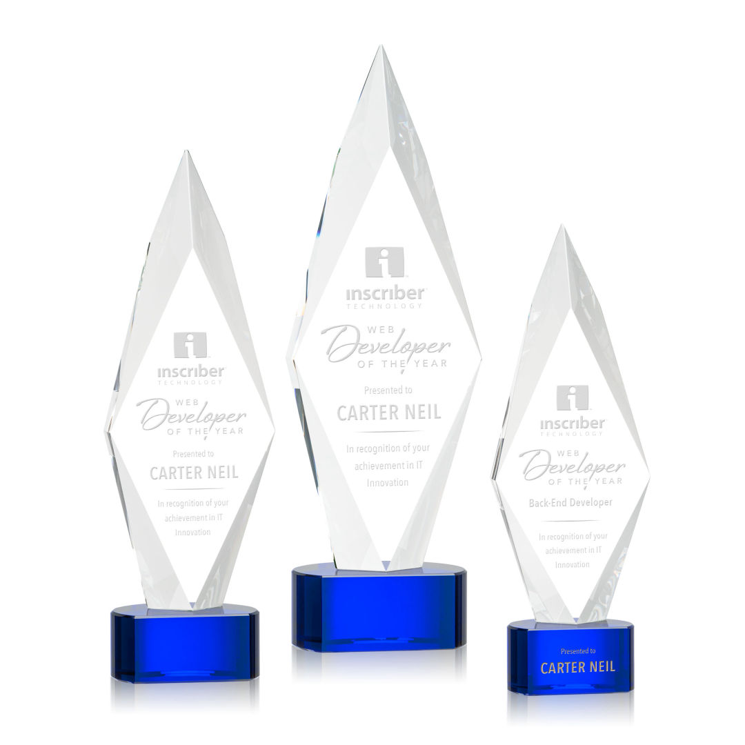 Manilow Award on Paragon Base - Blue