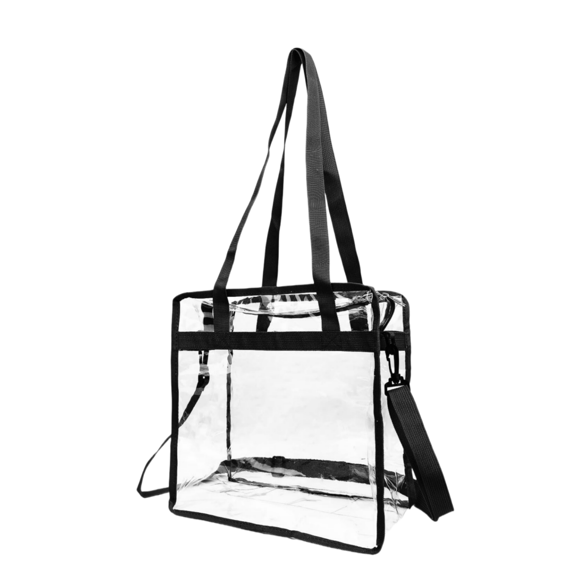 Stadium Approved Clear Tote Bag Crossbody Messenger Shoulder Bag with Adjustable Strap 9