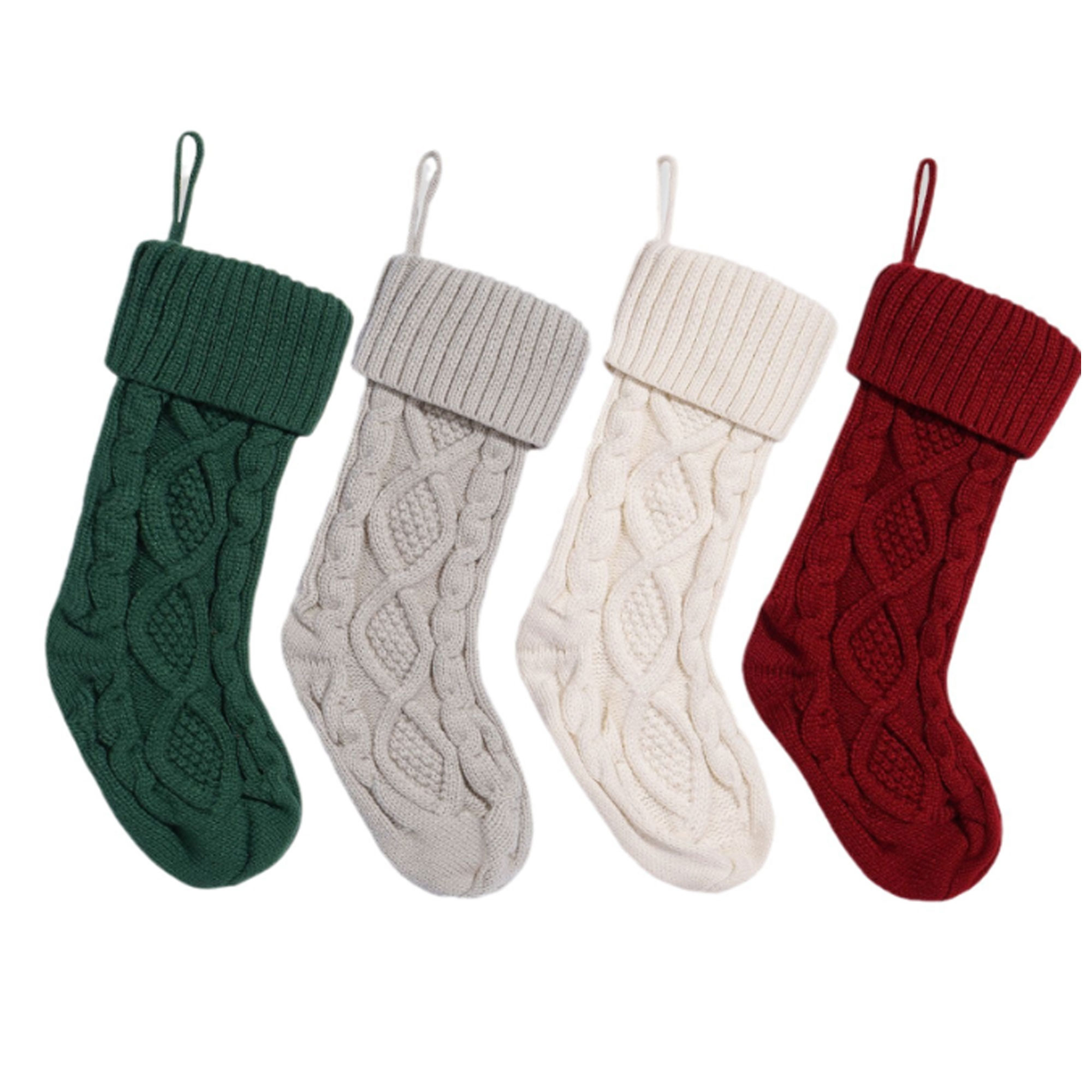 Knitted Christmas Stocking Decoration with Elastic Design 2