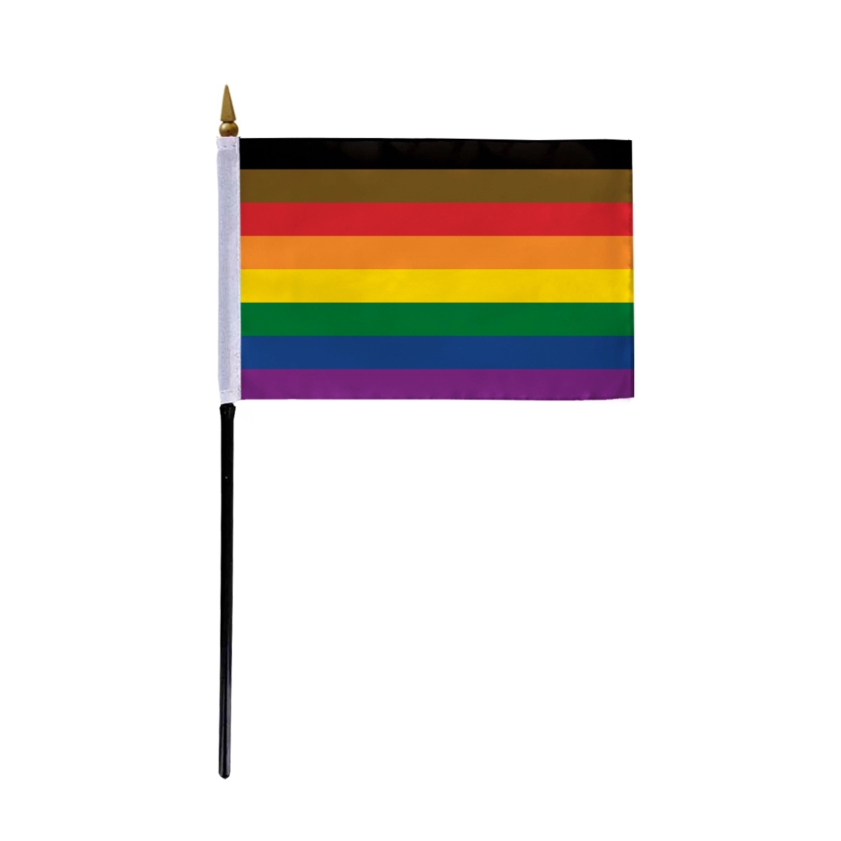 1ply People of Color Pride Stick Flag (Printed) 2