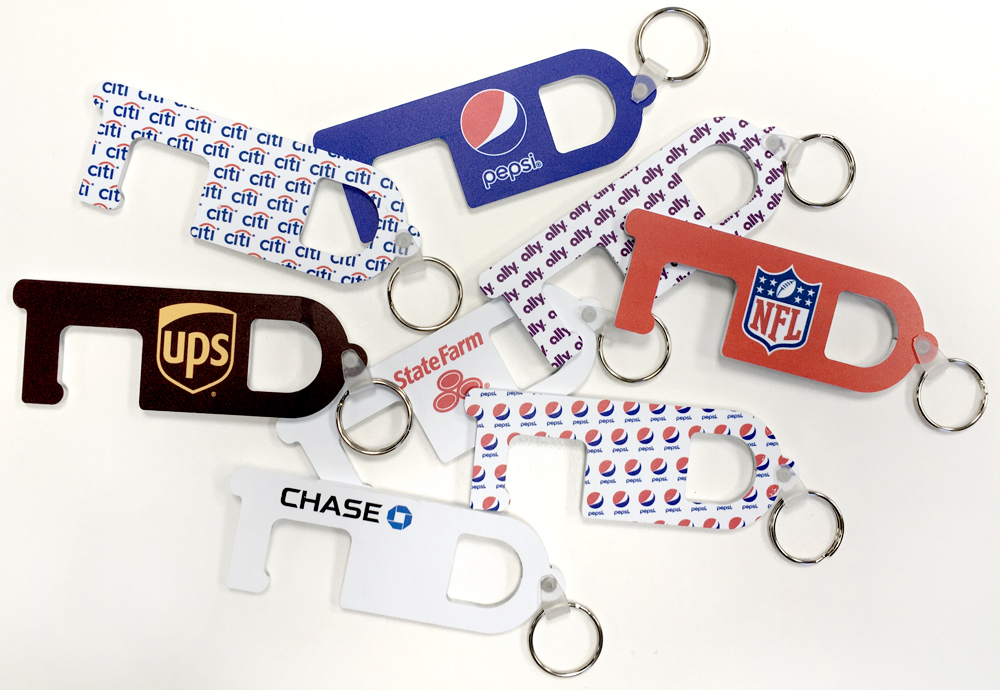 Germ A' Fob Safety Device Key Ring 1.75" high x 5 wide"