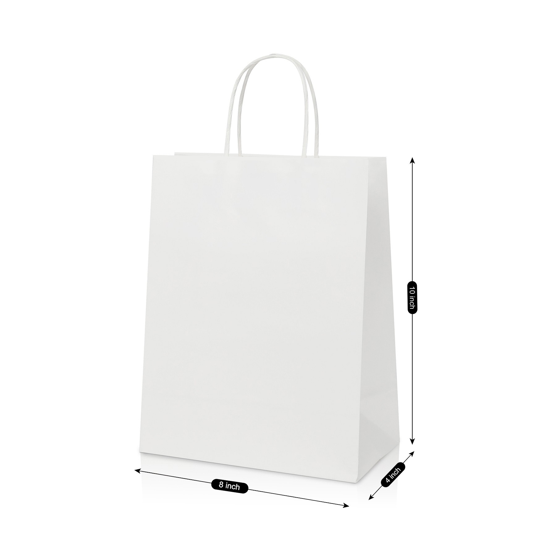 White Kraft Paper Shopper Tote Bag 2