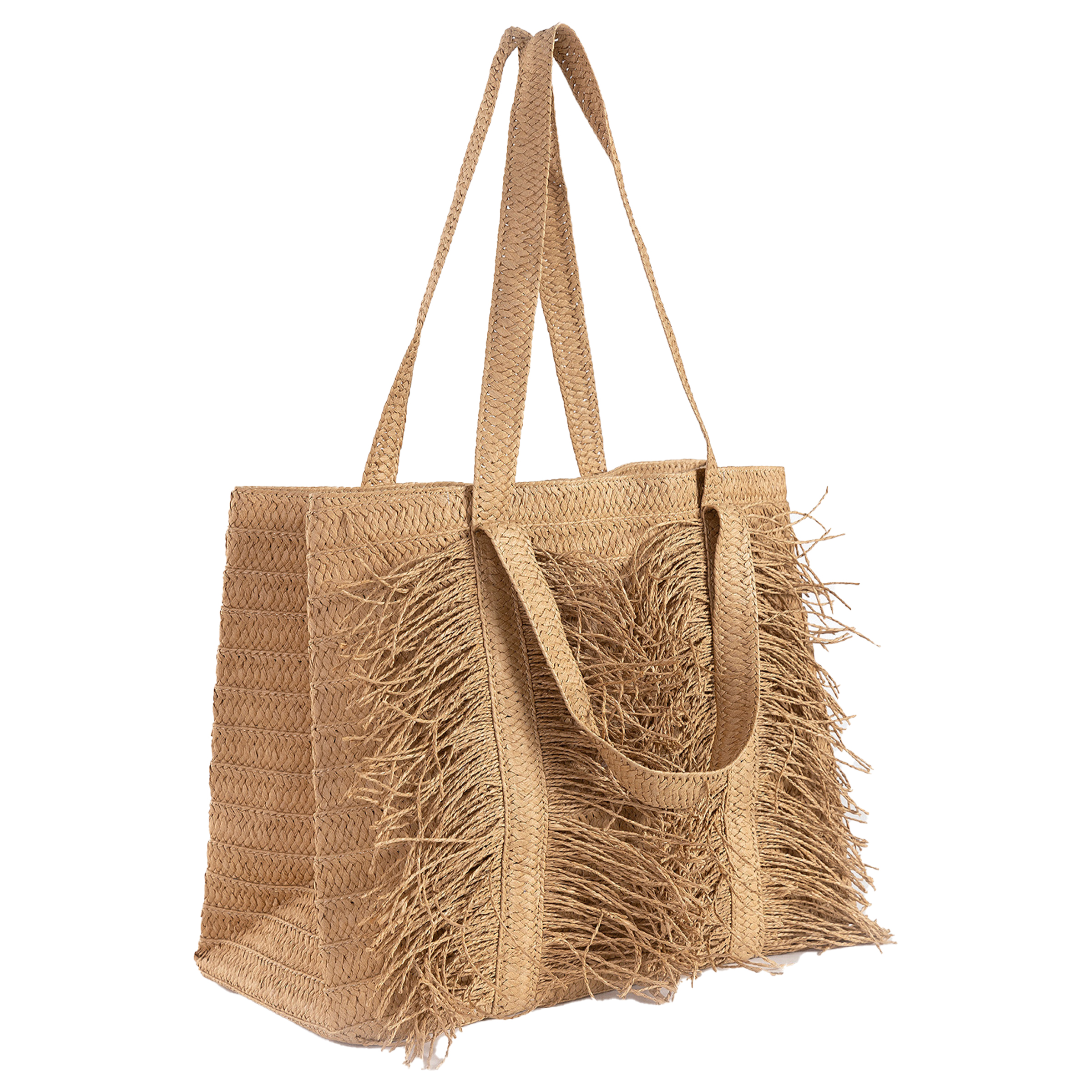 Straw Tassel Woven Women's Bag, custom tote bag with logo imprint 6