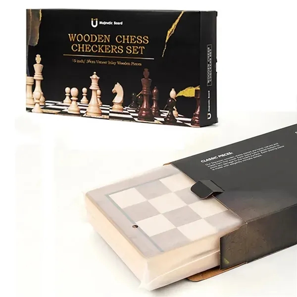 Magnetic Wooden Chess Set 4