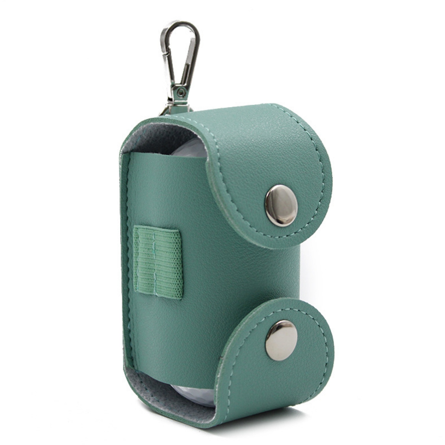 PU Leather Golf Ball Pouch with Clip 7