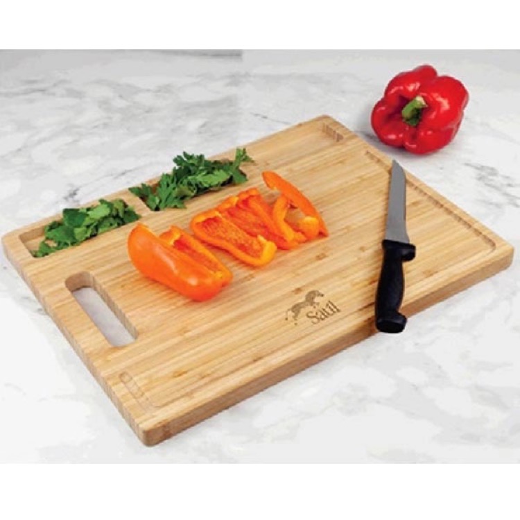 BistroTek Master 3 Tray Premium Bamboo Cutting Board 2