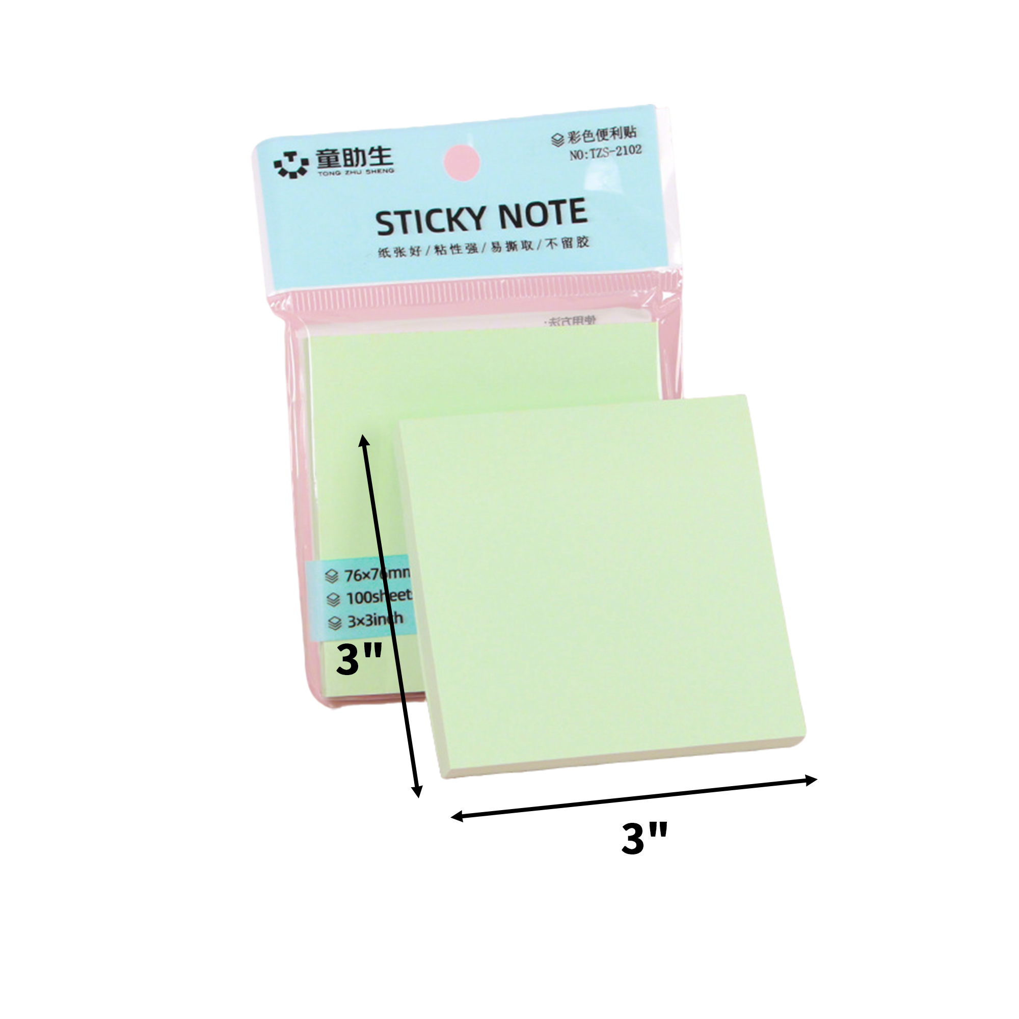 Pop Up Adhesive Note Pad 3" x 3" 100 Sheet 5