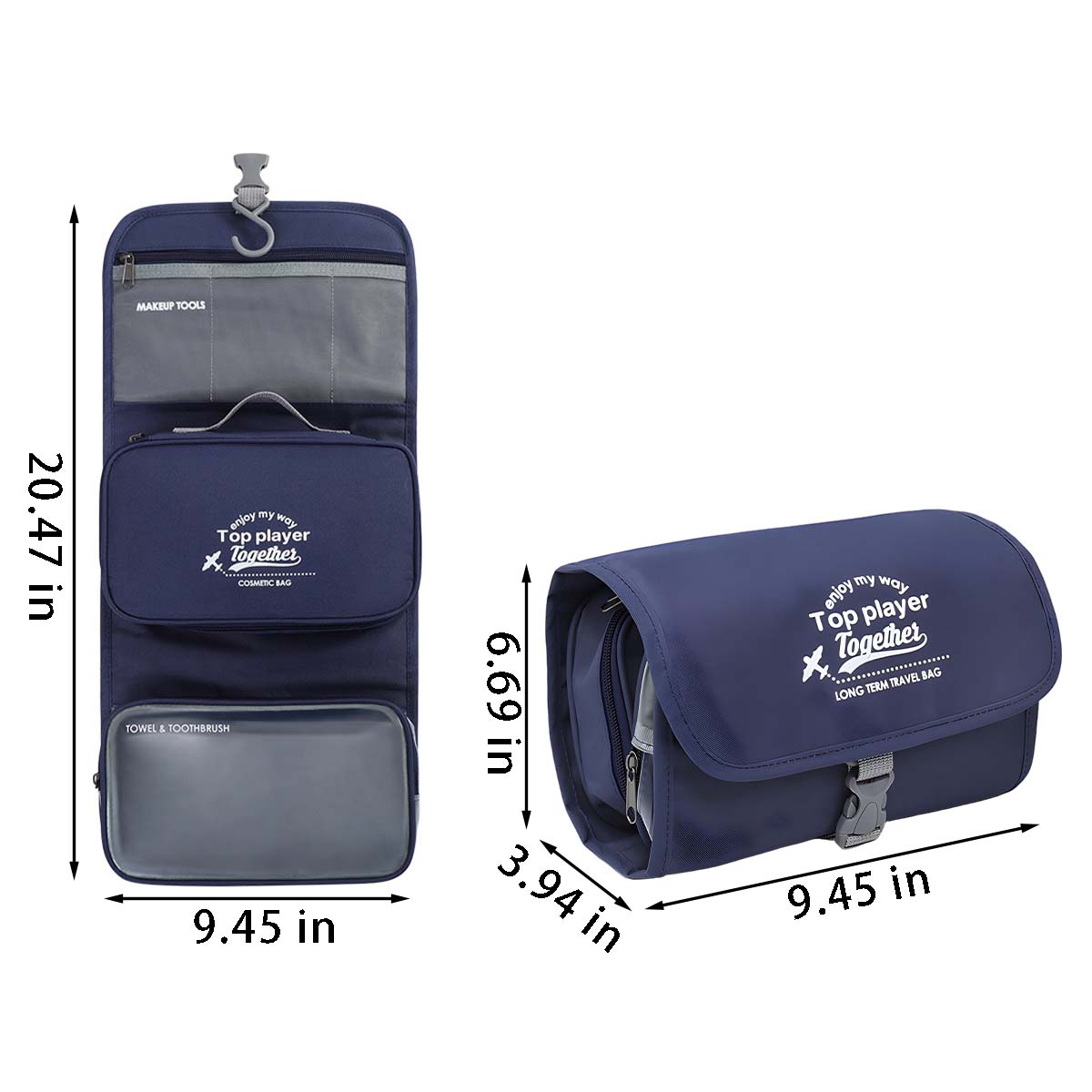 Detachable Hanging Travel Toiletry Bag Cosmetic Organizer 4