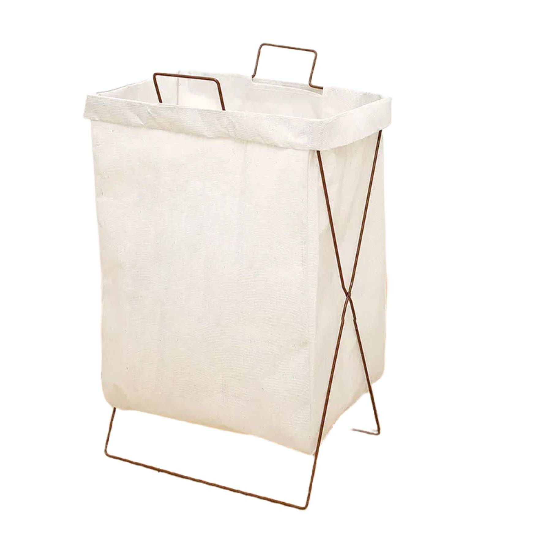 Rectangular Thickened Iron Frame Floor Standing Laundry Basket 6