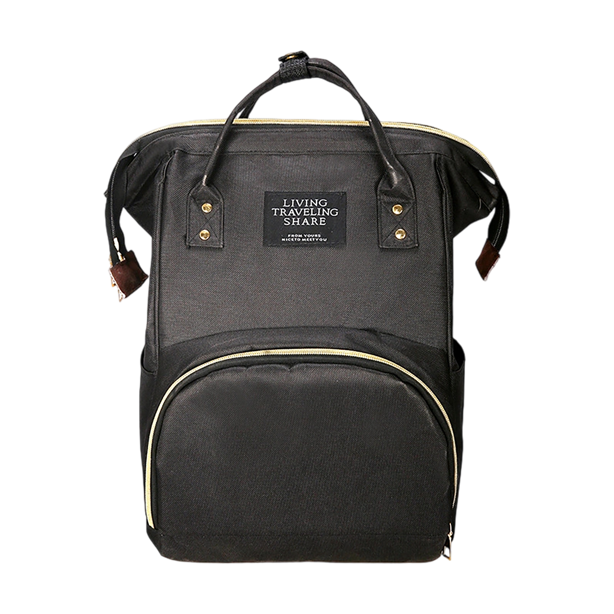 Waterproof Diaper Backpack With Wide Opening 10.7" Length x 8.3" Width x 16.6" Height 9