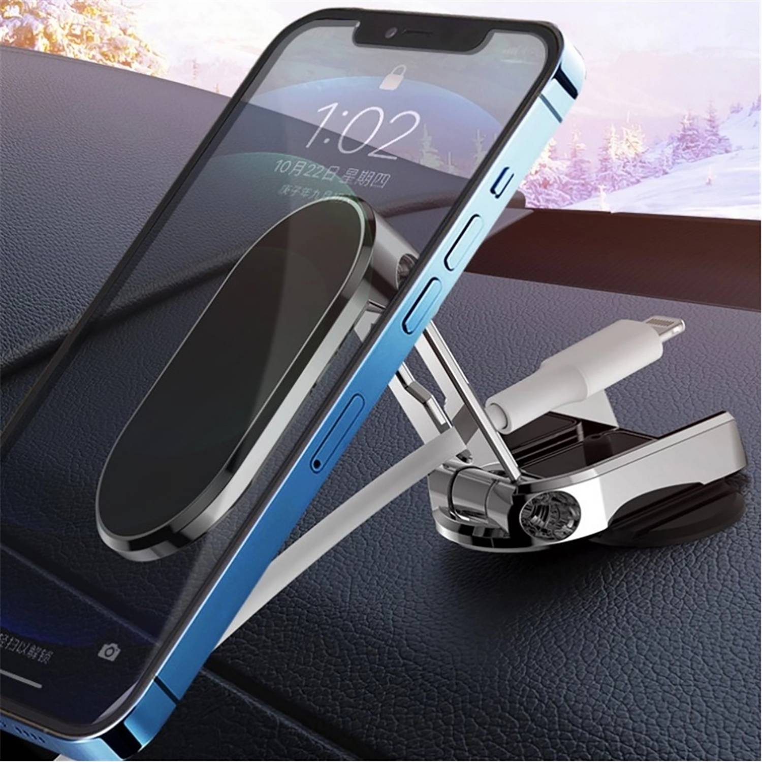Folding Magnetic Car Phone Holder 12