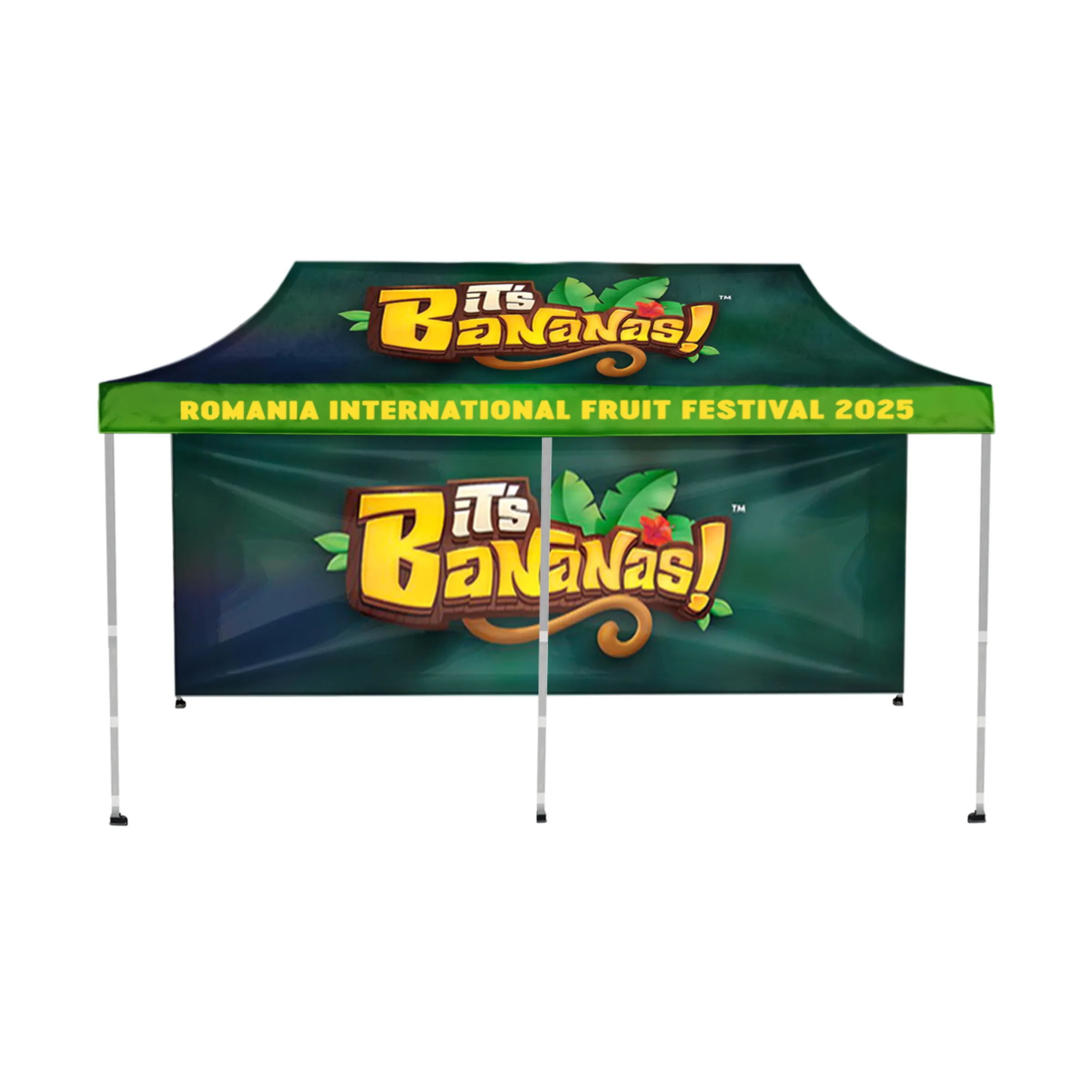10'x20' Tent Canopy w frame, 1 long full wall 1