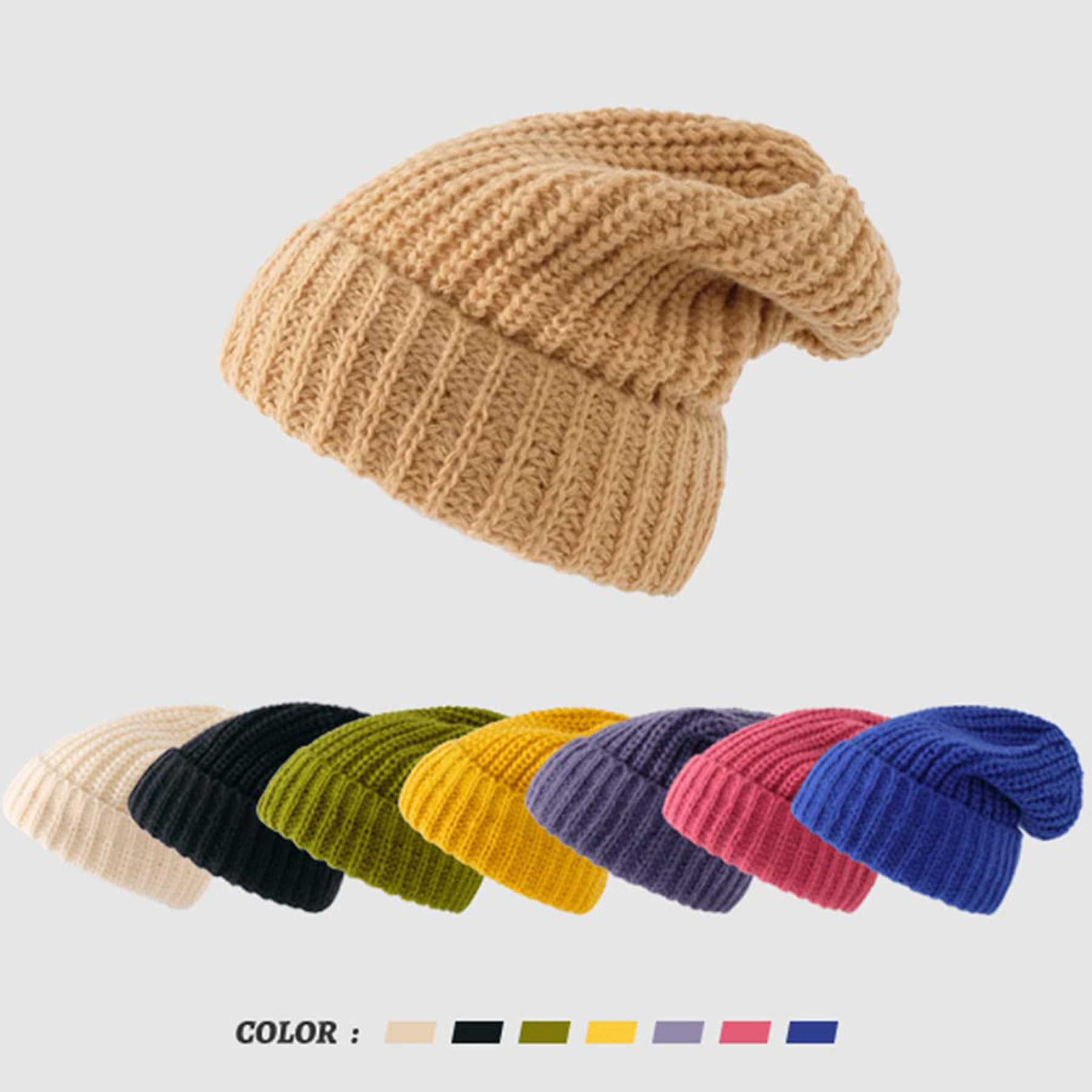 Knit Skull Beanie Warm Stocking Hats 2