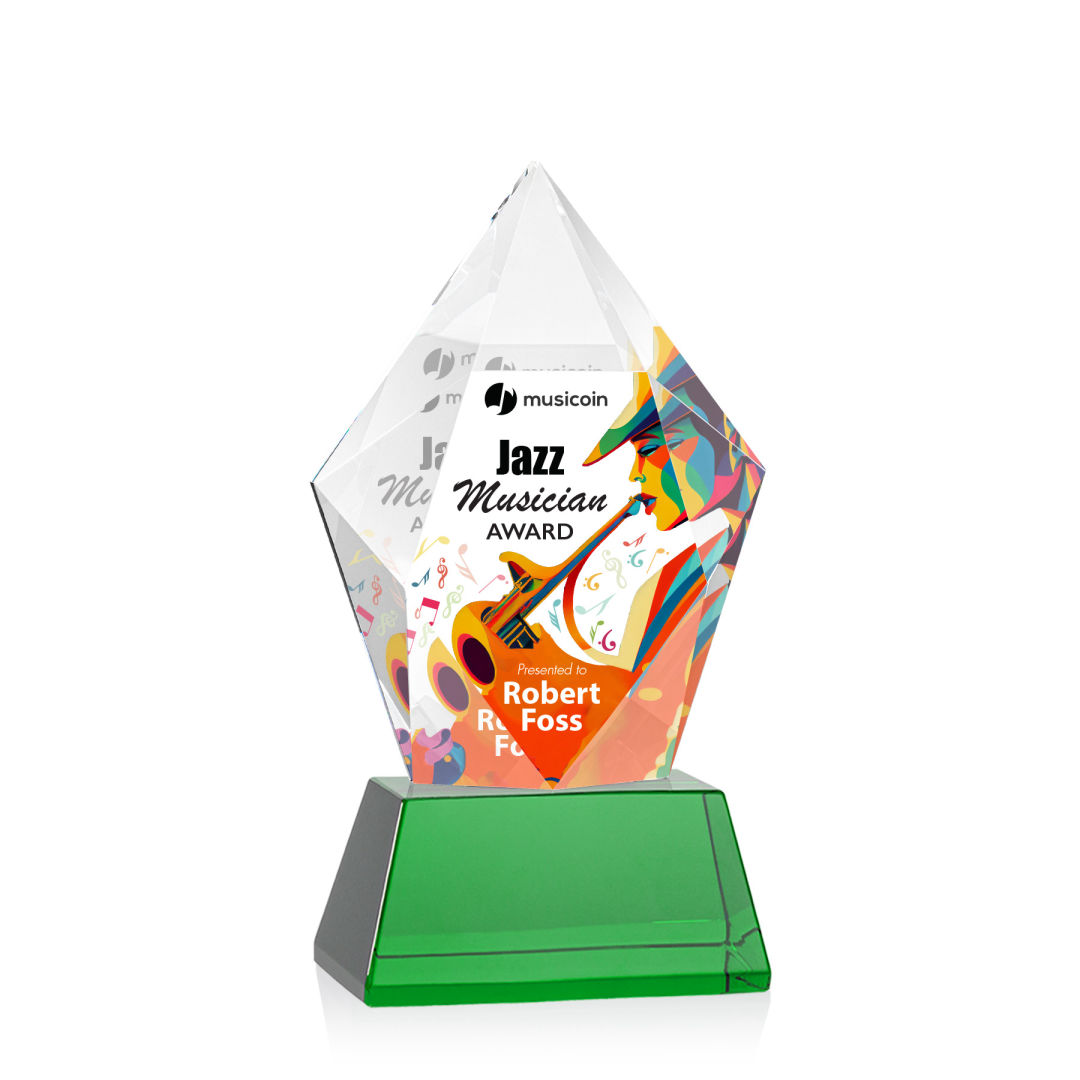 Devron VividPrint™ Award on Base - Green 3