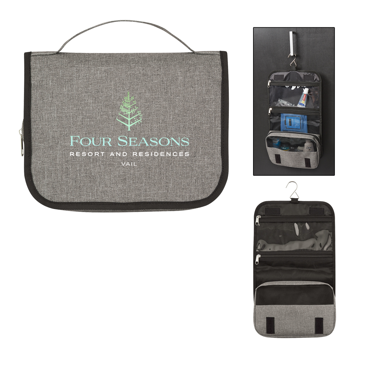 Heathered Hanging Toiletry Bag 2