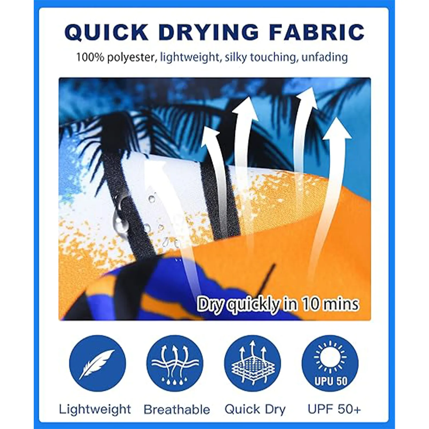 Men's Quick Dry Tropical Beach Swim Trunks 7