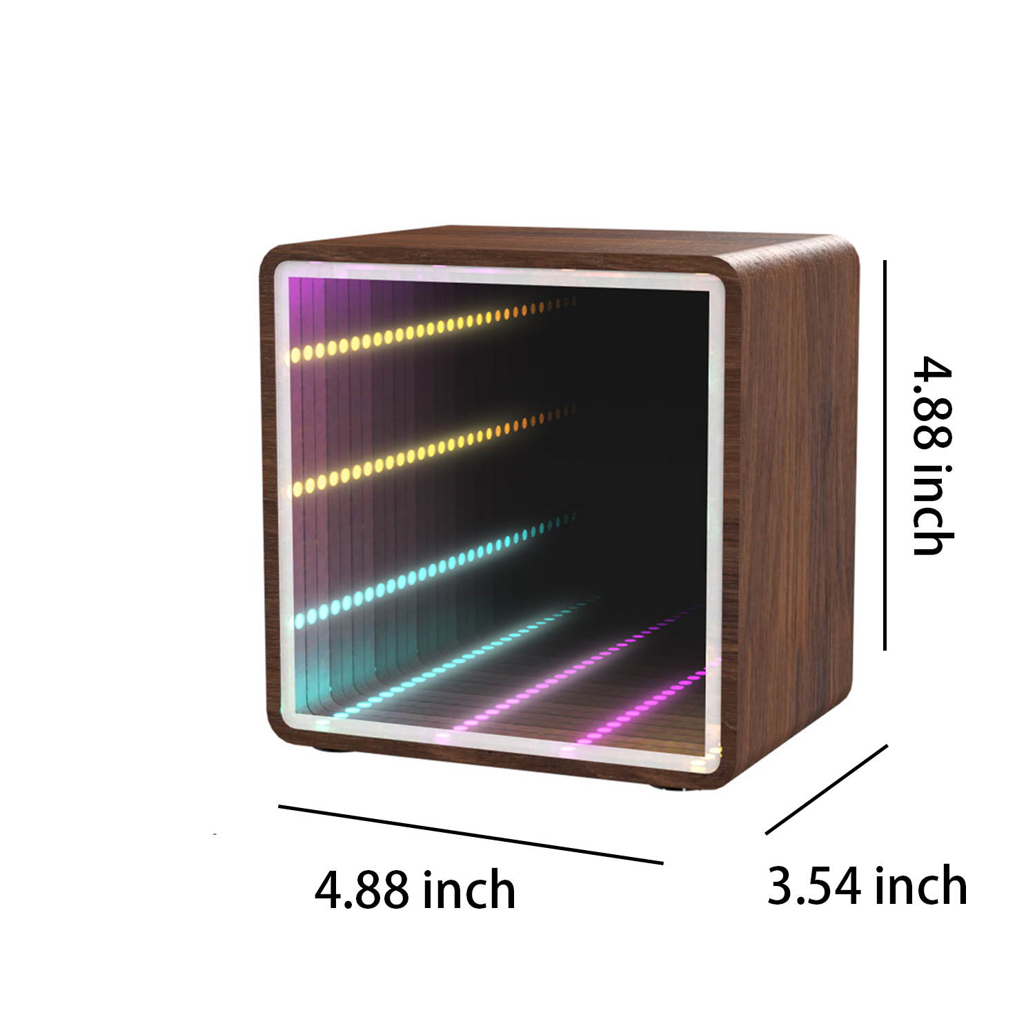 Wood Grain Mirror Light-Up Speaker 2