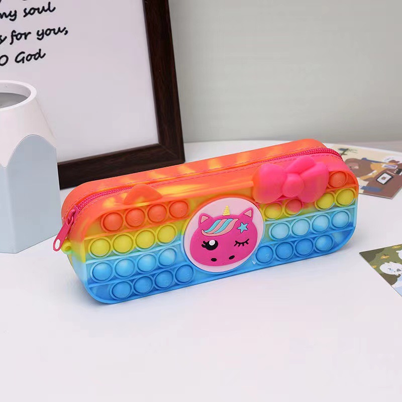 Silicone Popper Fidget Pencil Case for Girls 12