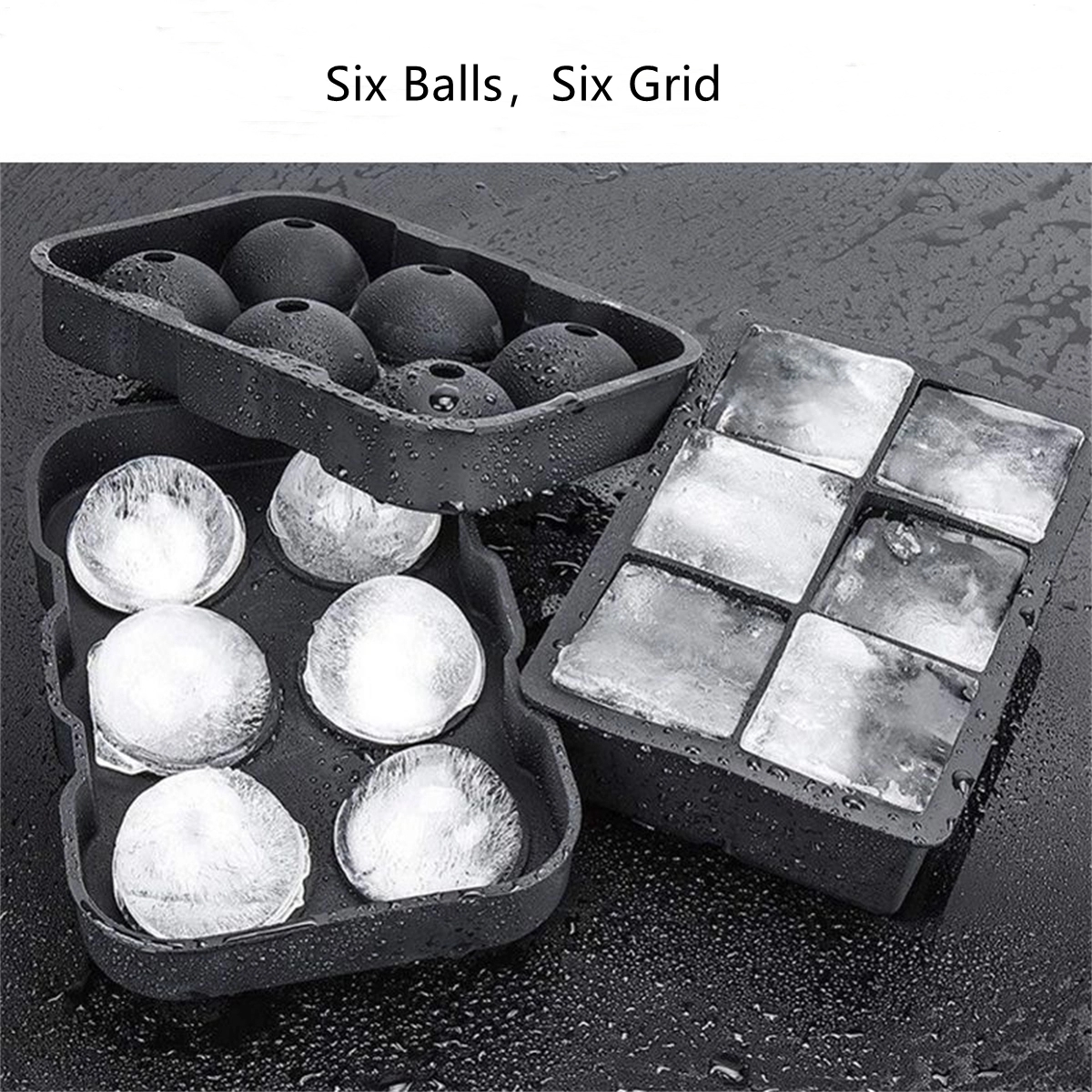 Ice Cube Trays Silicone Square Sphere Mold 4