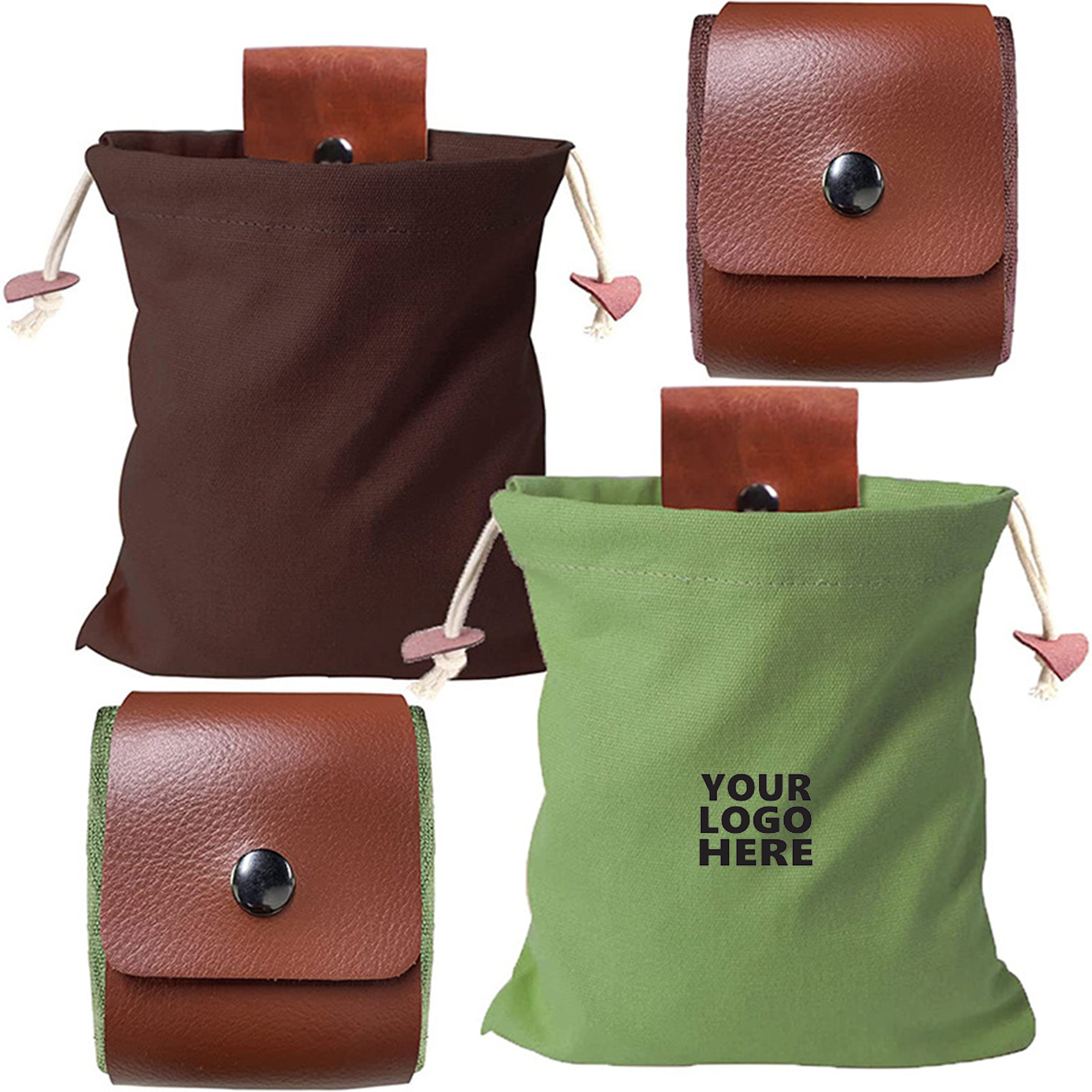 Portable Outdoor Waist Bag Canvas Foraging Bag Camping Storage Bag 2