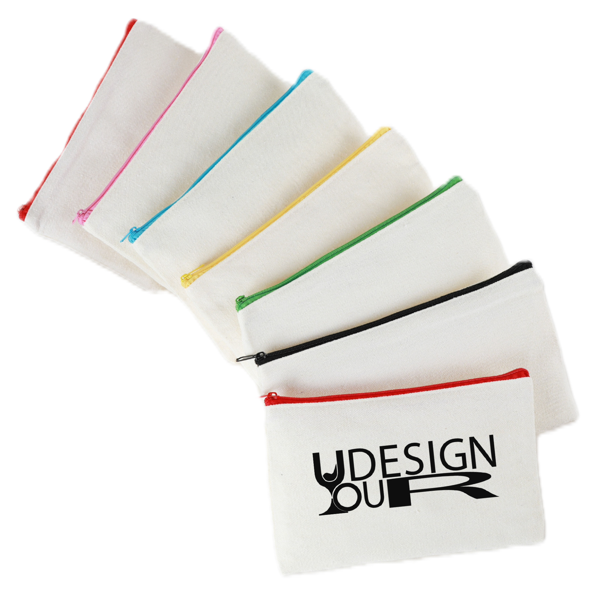 Canvas Colorful Zipper Bags 1