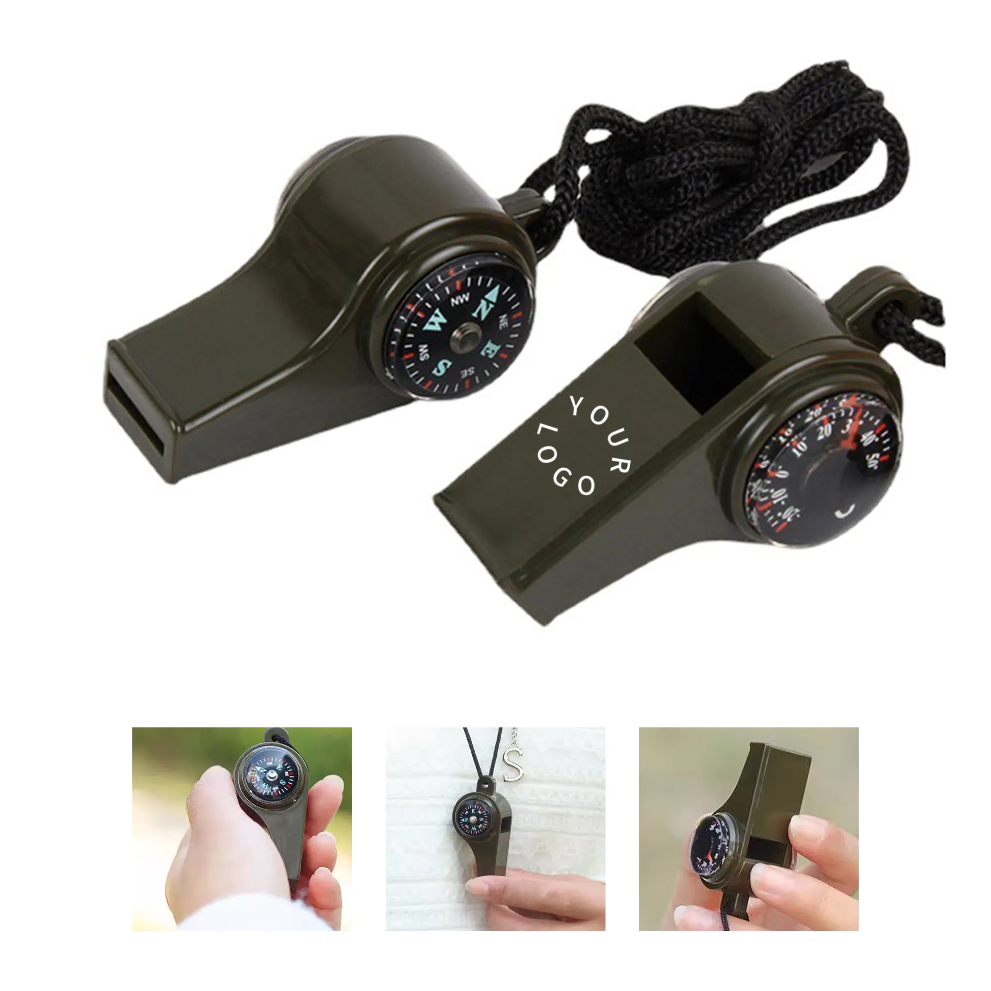 3-in-1 Outdoor Survival Whistle with Compass 2